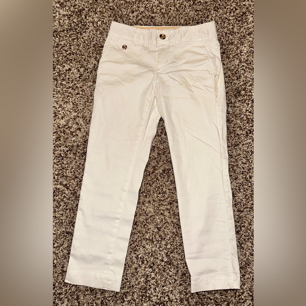 Banna Republic Petite White dress cropped skinny ankle pants